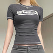 Women's Fashion Print Slim Fit Short Sleeve T-Shirt – Cotton Graphic Tee