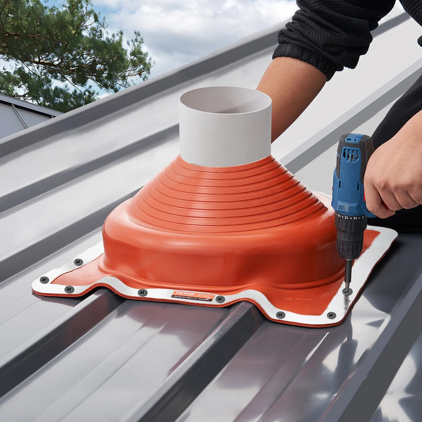 VEVOR 2 Pcs Metal Roof Pipe Flashing Boot Fit 6-3/4
