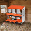 VEVOR 6-Compartment Chicken Nest Box Mental Box with Inclined Nesting Boxes