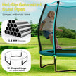 55 Inch Trampoline for Kids Toddler Mini Trampoline with Safety Enclosure Net - Blue