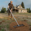 VEVOR 10x30in Lawn Leveling Rake 83.9 in Adjustable Handle for Yard Golf Court