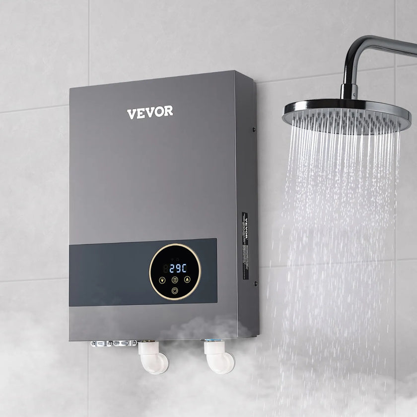 VEVOR 36kW Tankless Electric Water Heater Instant Hot with LCD Child Lock