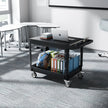 VEVOR 2-shelf Utility Cart 550 lbs 37 x 25.4-inch Service Cart with Wheels