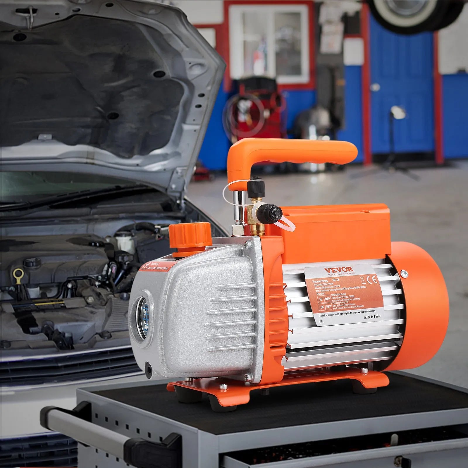 VEVOR 1/5 HP Single Stage Vacuum Pump, 3.5 CFM, 120V AC Air Conditioning Conditioner Vacuum Pump, 1/4