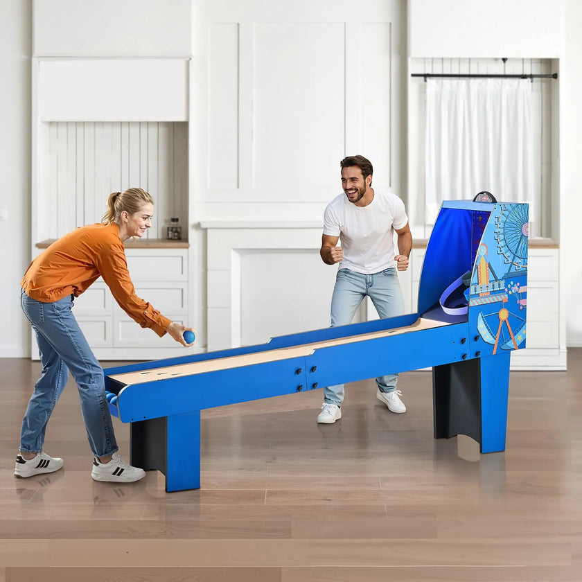 VEVOR 8 ft Roll & Score Arcade Game Table Electronic Scorer Game Room 4 Balls