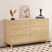 VEVOR 6 Drawer Dresser Wooden Chest of Drawers with Sliding with Anti-tip Device