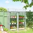 3 Tier Mini Greenhouse, Portable Greenhouse with 2 Roll-up Doors, 56.3