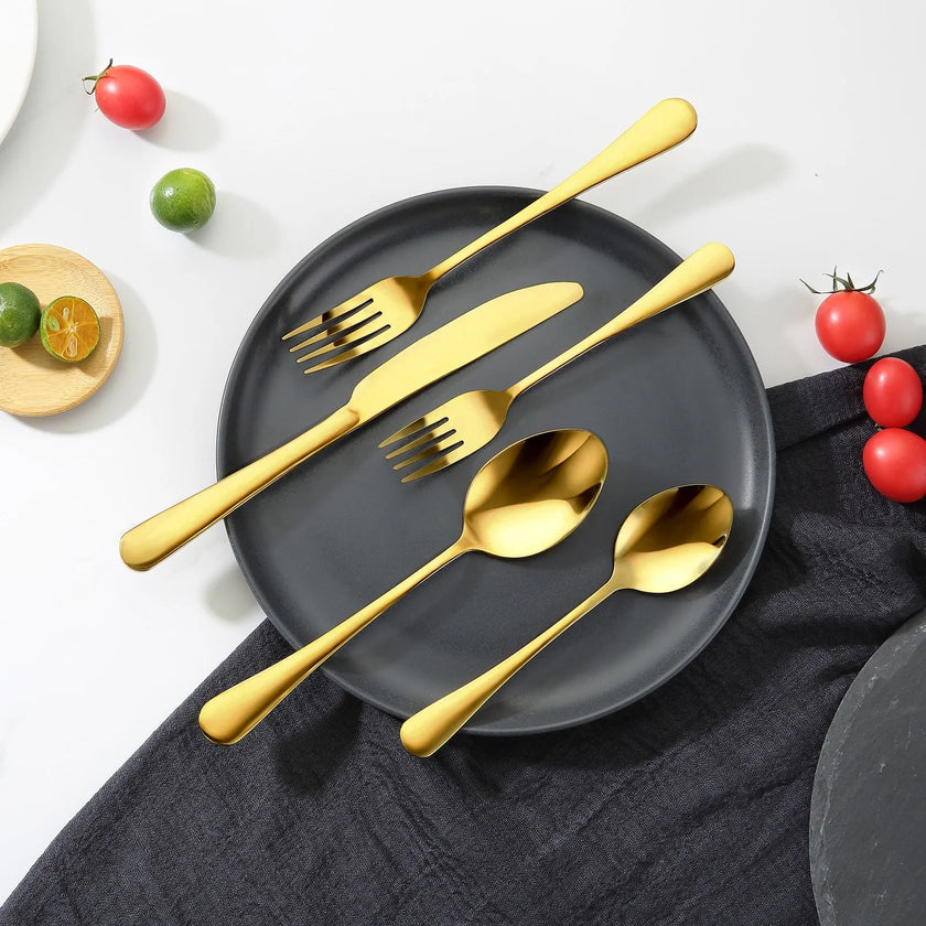 VEVOR 100-Piece Silverware Set Stainless Steel Cutlery Flatware Utensils for 20
