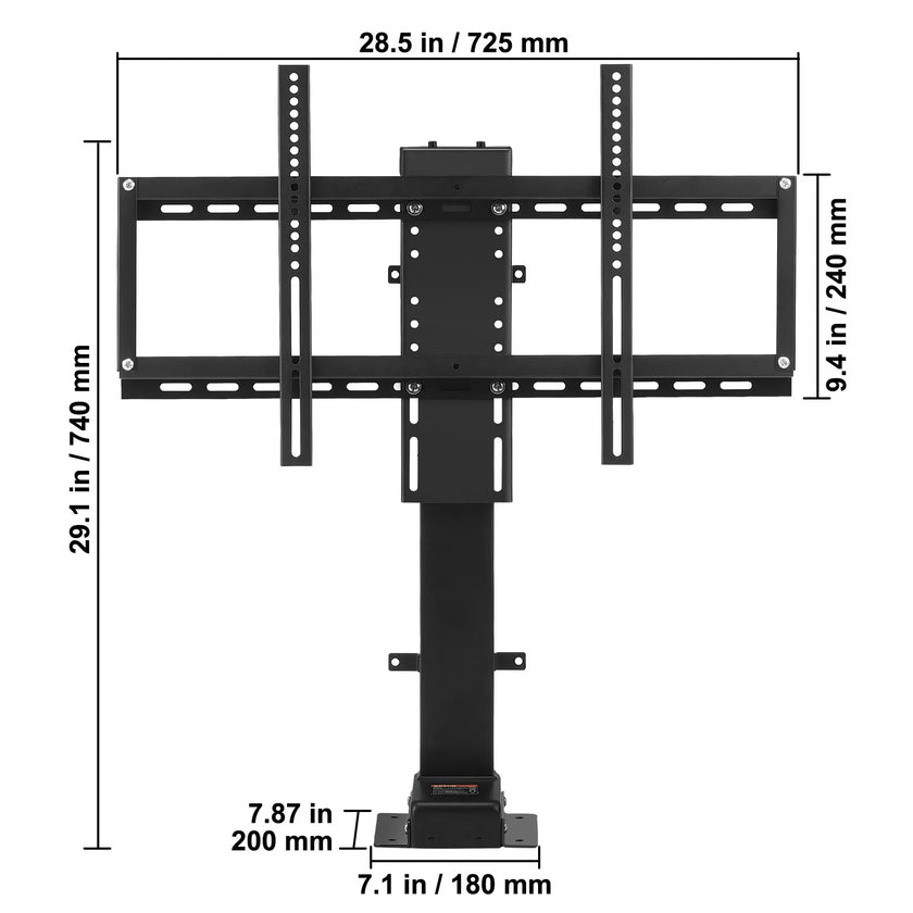 VEVOR Motorized TV Lift Stroke Length 35 Inches Motorized TV Mount Fit for 32-65 Inch TV Lift with Remote Control