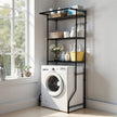 VEVOR Over Washer and Dryer Storage Shelf Single Row 3 Tiers Washer Rack Black