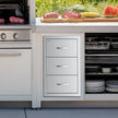VEVOR Outdoor Kitchen Drawers Triple BBQ Access Drawers Island 16.5x29x20.5 in