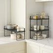VEVOR 2 Tier Cabinet Organizer Shelf Counter Shelves Steel Storage Spice Rack