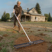 VEVOR 10x48in Lawn Leveling Rake 83.9 in Adjustable Handle for Yard Golf Court