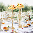 VEVOR 20PCS 58cm/22.83” Wedding Flower Vase Metal Gold Floral Stand for Table