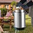 VEVOR 36QT Stainless Steel Stockpot Cooking Kitchen Sauce Pot with Basket Lid
