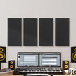 VEVOR 4 PCS Acoustic Wall Panels 2 in Thick 23.6 x 11.8 in Self-adhesive Black