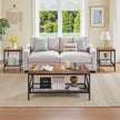 VEVOR 3 Pieces Living Room Table Sets 41.3 in Coffee Table with 2 End Tables