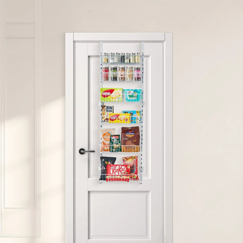 VEVOR 6-Tier Over the Door Pantry Organizer Hanging Storage Rack Adjustable
