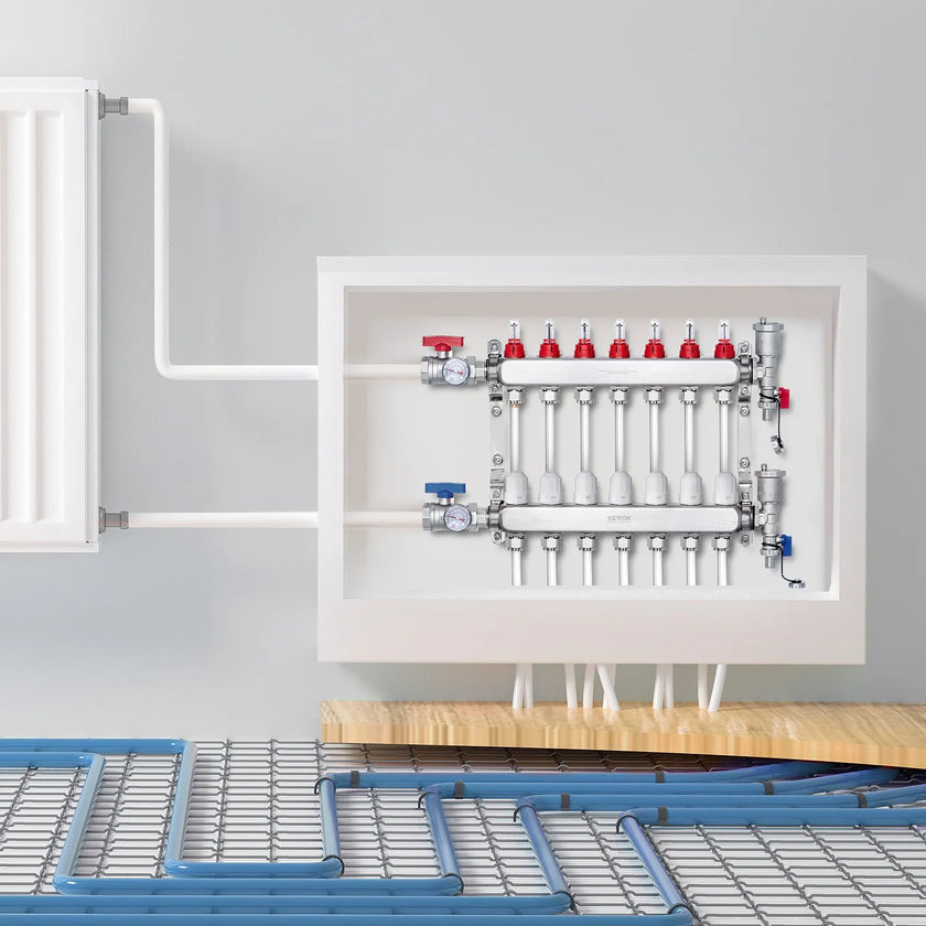 VEVOR 7-Branch Radiant Heat Manifold 1/2