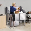 VEVOR 50 Inch Dog Grooming Bath Tub Stainless Steel w Ramp Faucet Showerhead