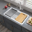 VEVOR 33in Farmhouse Sink Topmount Undermount Kitchen Single Bowl Basin Fireclay