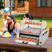VEVOR 30 Hot Dog 11 Roller Electric Grill Cooker Machine Bun Warmer Cover 1950W