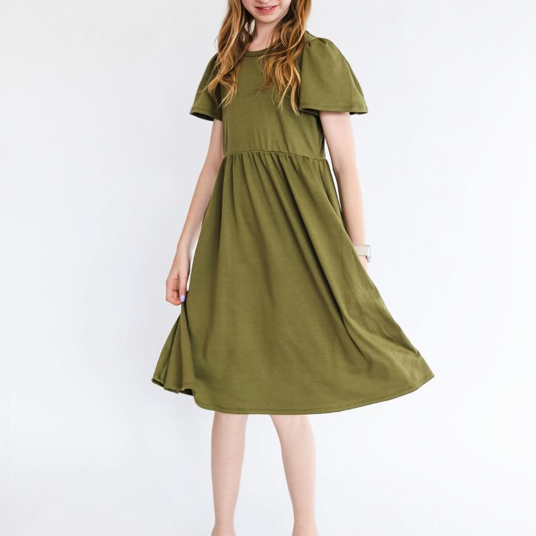 Youth Bamboo Kaia Dress | Olive