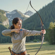 VEVOR 60in Takedown Recurve Bow Wooden Bow Arrows Kit Hunting Practice 30 lbs