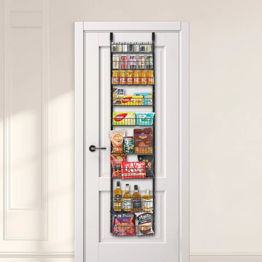 VEVOR 9-Tier Over the Door Pantry Organizer Hanging Storage Rack Adjustable