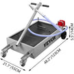 VEVOR Oil Drain Pan 15 Gallon Oil Drain Tank, 57L Low Profile Oil Drain Pan, Large Capacity Oil Change Pan, Foldable Hand, with Pump, Hose, Swivel Casters Wheels for Car, SUV, Trucks Oil Draining