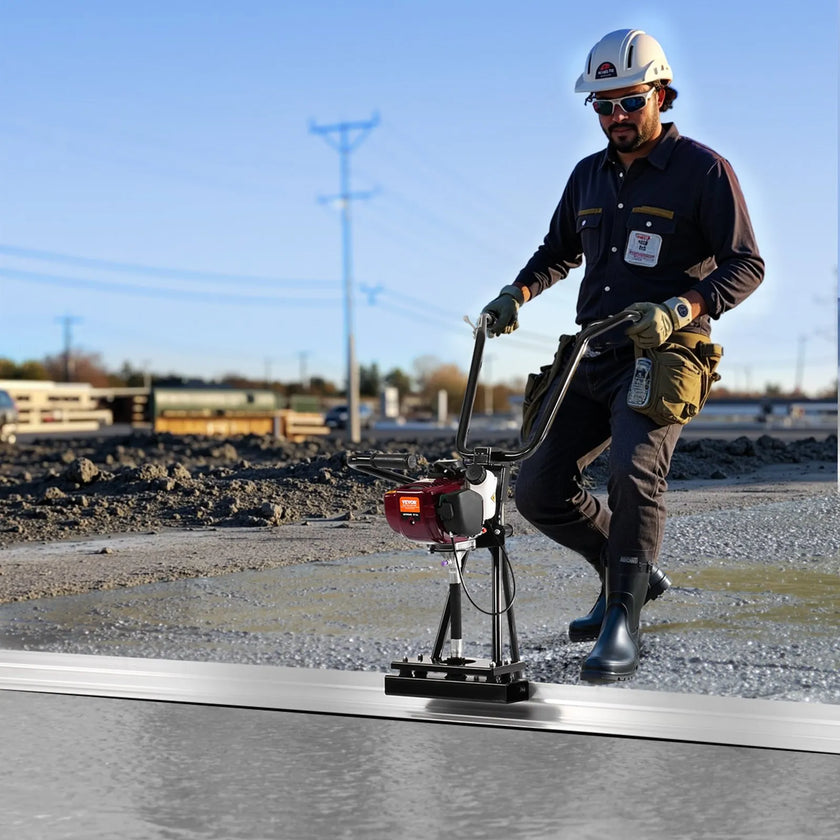 VEVOR 4 Stroke Concrete Power Screed Cement Finishing Float 4 ft Blade Board
