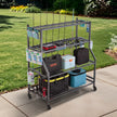 VEVOR 15 Pole Fishing Rod Holder Fishing Rack Cart Organizer for Garage Wheels