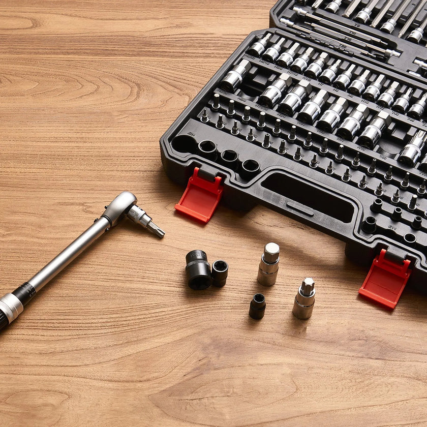 Bit Socket Set 107-Piece SAE and Metric Hex/Torx/E-Torx/Tamper-Proof/Extra Long