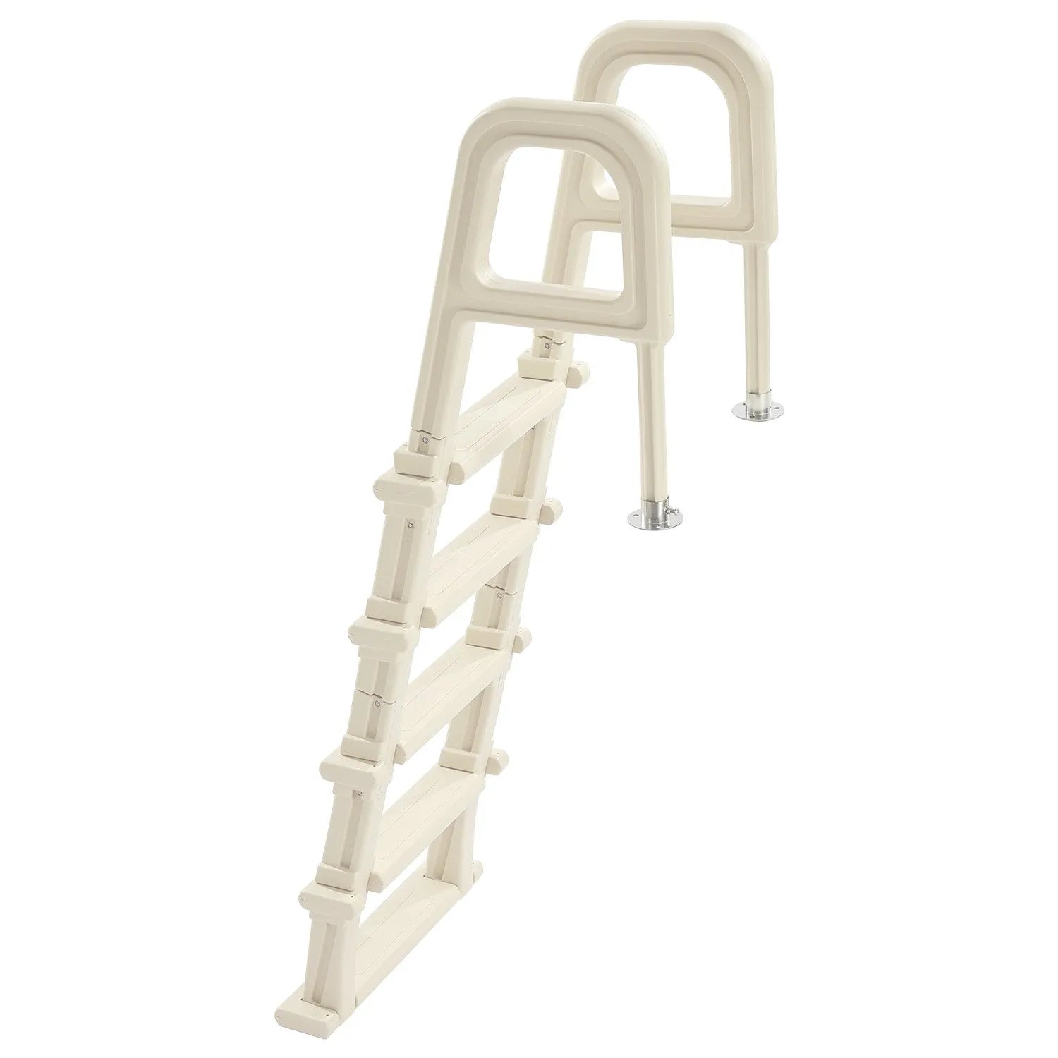 VEVOR 5-Step Inclined Pool Ladder of 2 Handrails Loads 300 lb for 48-54 In Pool