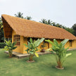 VEVOR 1.6x16.4 ft Artificial Thatch Roofing Mexican Tiki Hut Grass Skirt Roof