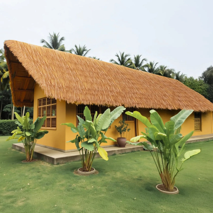 VEVOR 1.6x16.4 ft Artificial Thatch Roofing Mexican Tiki Hut Grass Skirt Roof