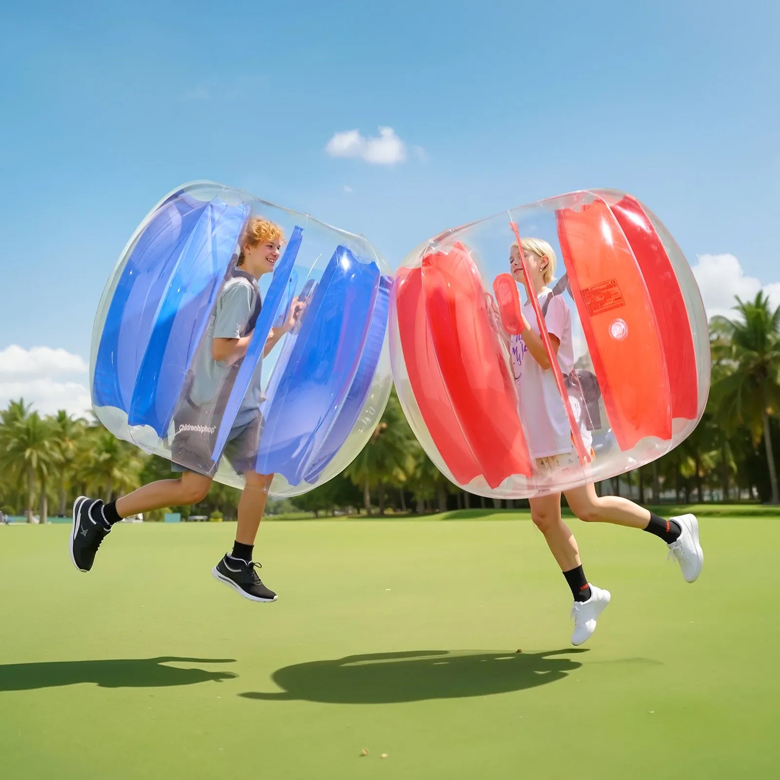 VEVOR 2-Pack 4FT/1.2M Inflatable Bumper Balls PVC Body Sumo Zorb Ball Outdoor