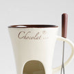 Mini Fondue Mug Set – Personal Ceramic Chocolate & Cheese Melting Pot with Fork (Beige, Coffee & Red)