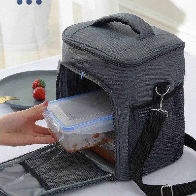 Insulated Oxford Lunch Bag with Shoulder Strap