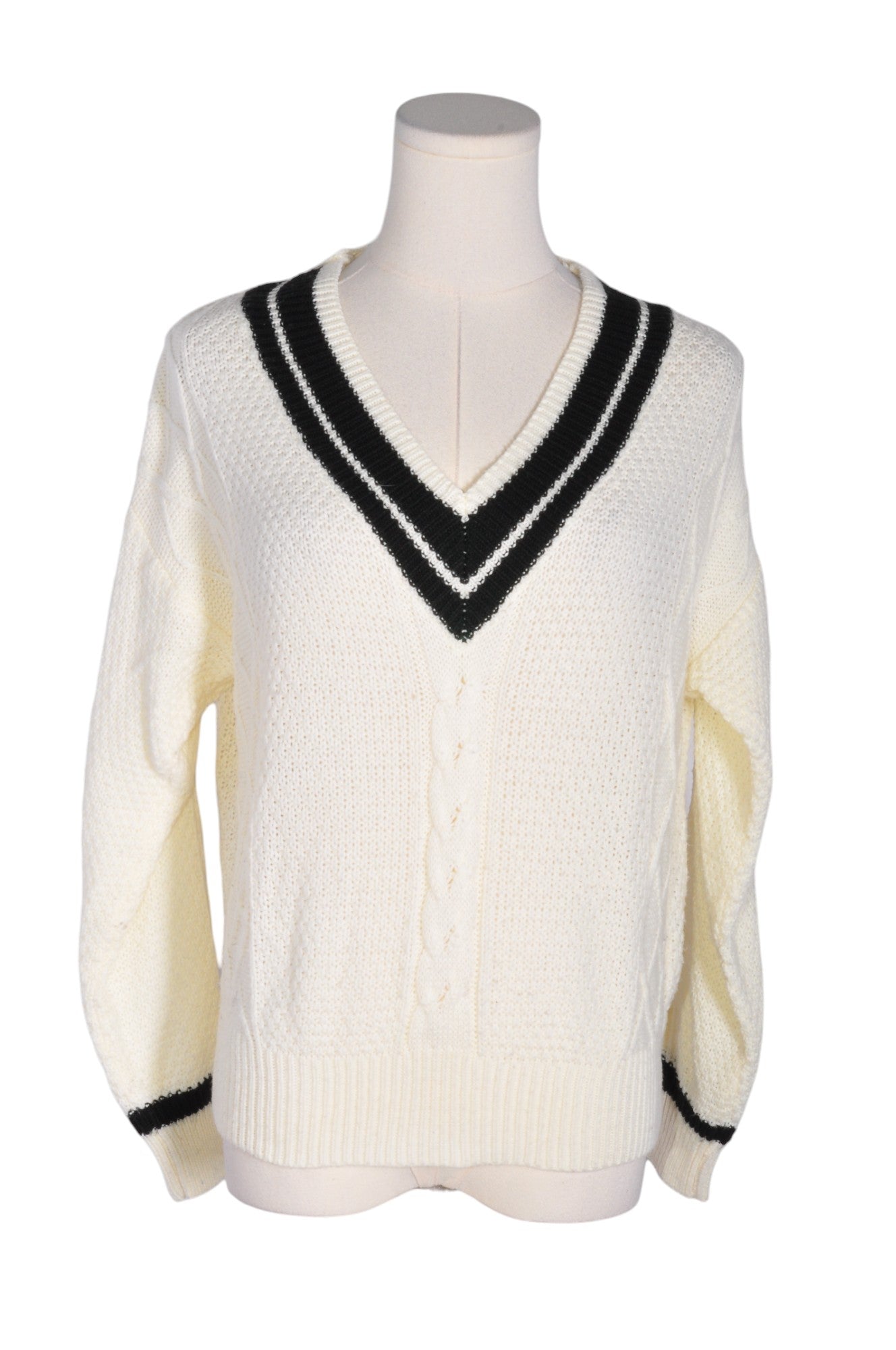 UNBRANDED Women Sweaters Regular fit in White - S