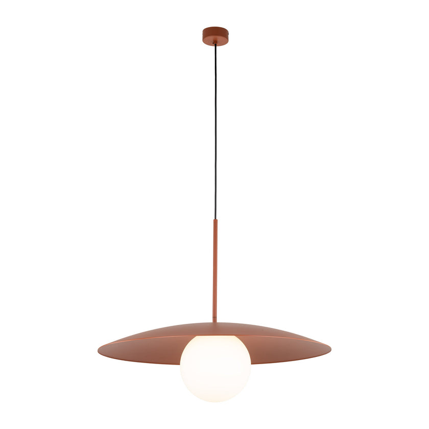 SLATE Mid-Century Modern Wide Dome Pendant Light for Kitchen Island & Dining Table