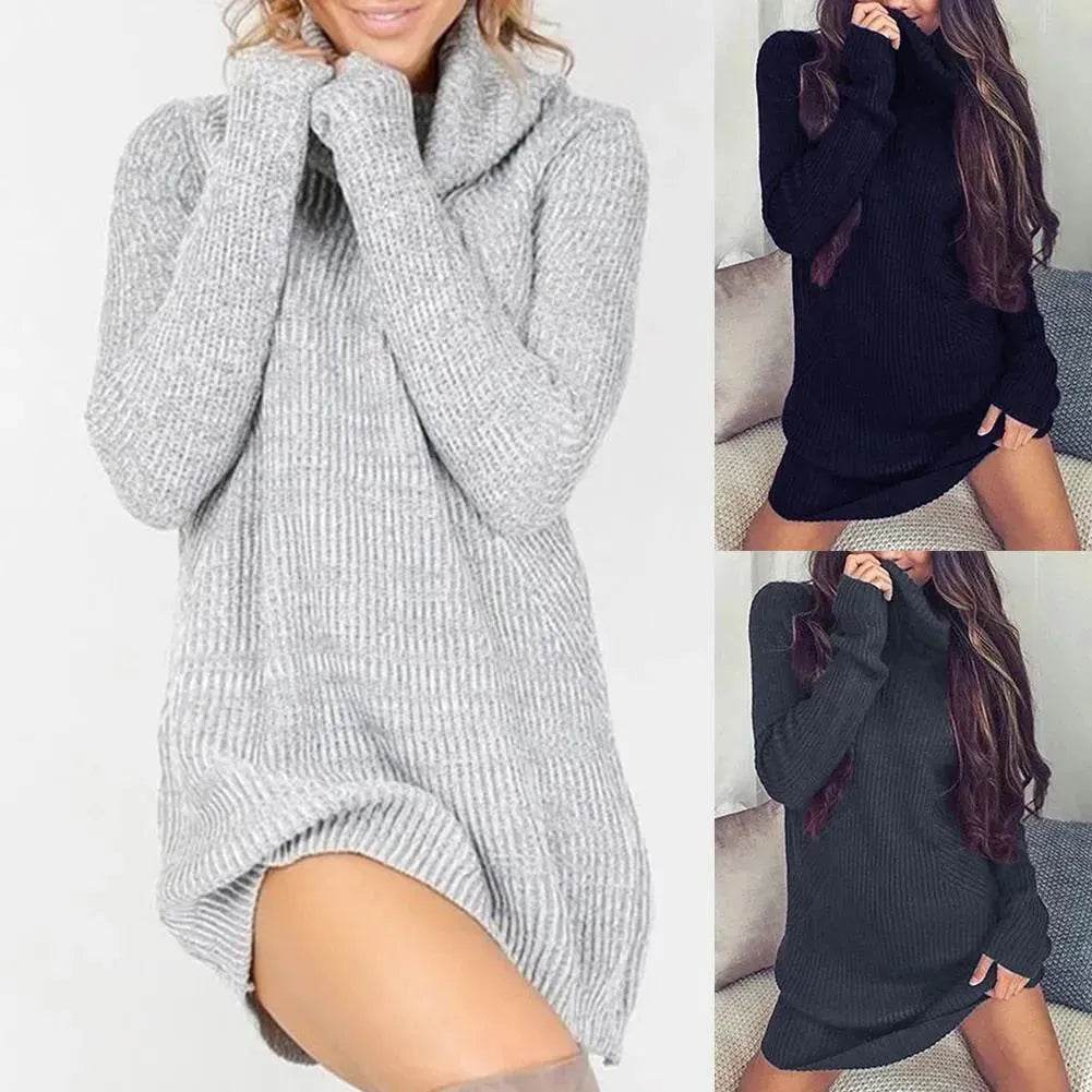 NEW Winter Mini Turtleneck sweater dress