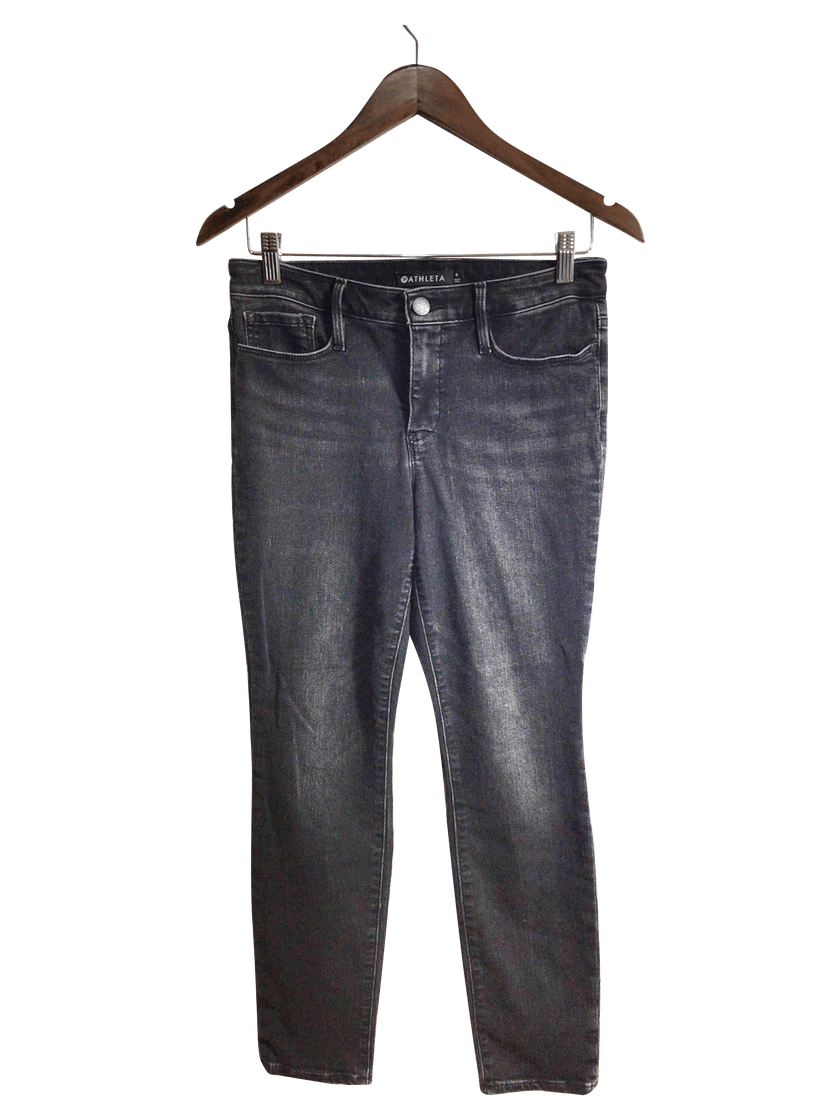 ATHLETA Women Straight-Legged Jeans Regular fit in Black - 6