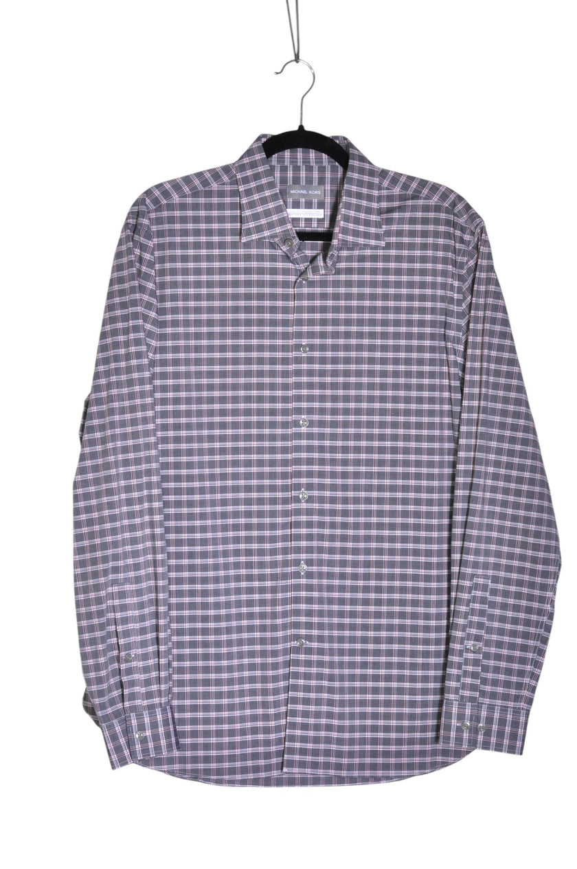 MICHAEL KORS Men Button Down Tops Regular fit in Gray - L