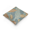 Tropical Leaf Woven Pillow | Teal Rust Boho Decorative Throw