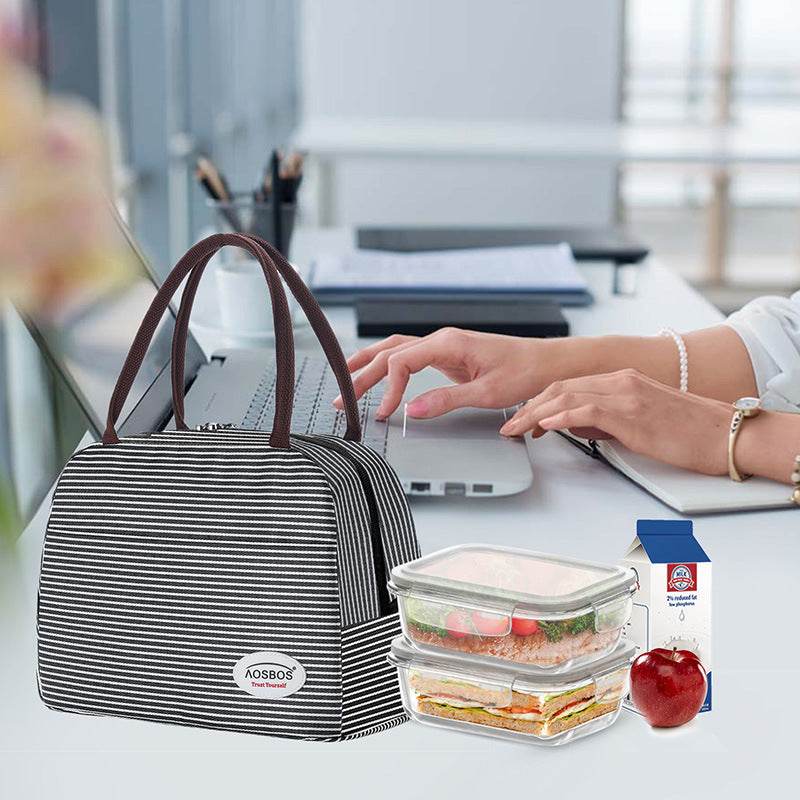 Thickened Cold Insulation Lunch Bag – Korean Style, Polyester