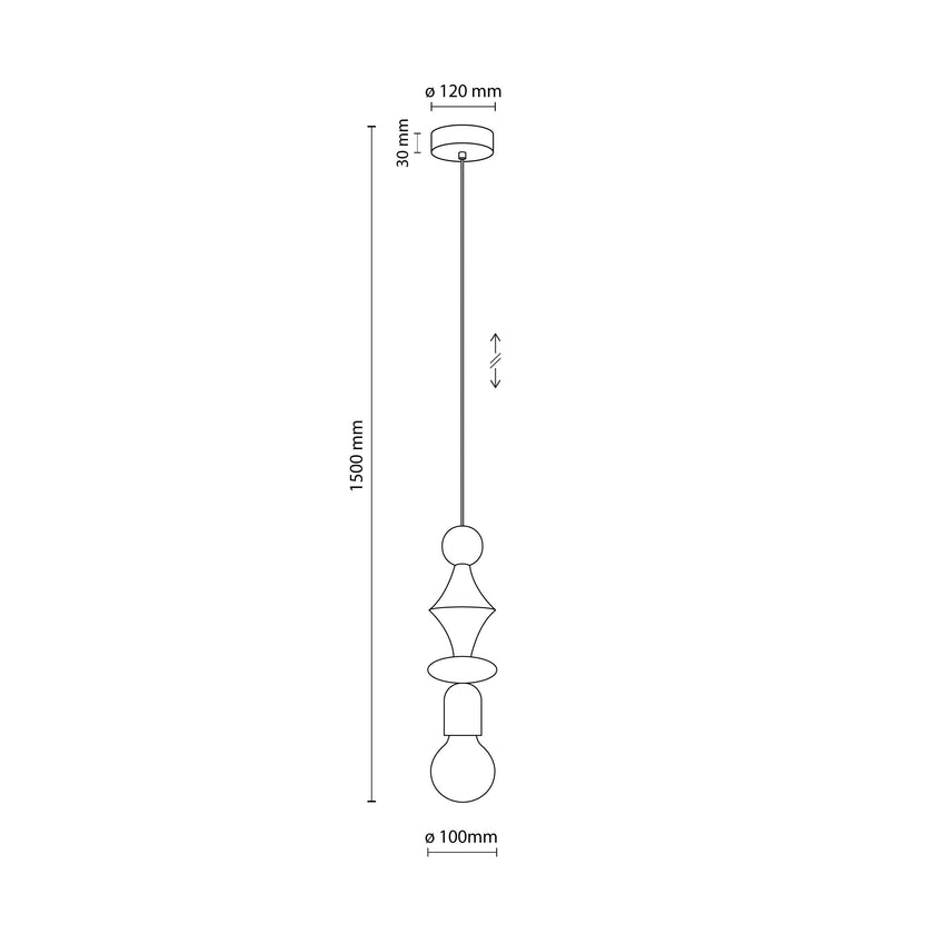 TOWER Beige Scandinavian Pendant Lamp