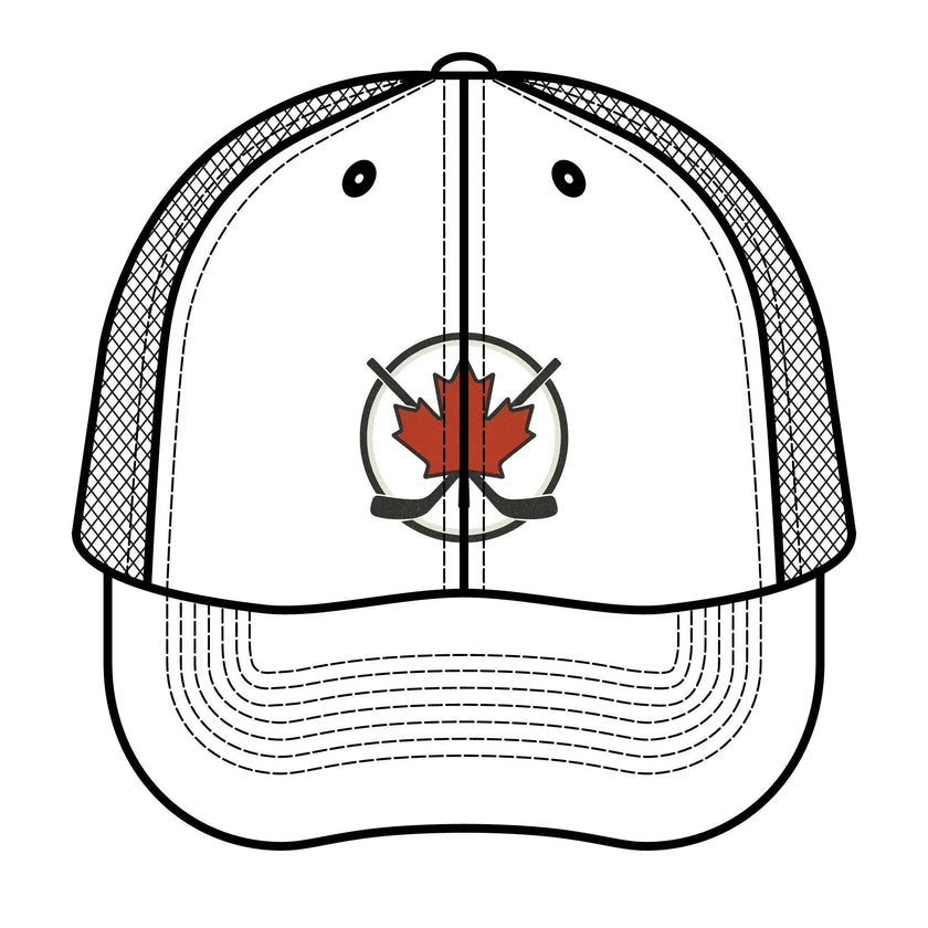 Maple Stick Hockey Hat – Maple Leaf & Crossed Sticks Snapback Cap