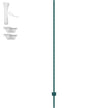 VEVOR 7 Feet Fence Post 10 Pack T-Post Heavy Duty Metal Fence Posts Green