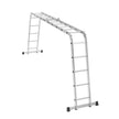 VEVOR Multi-Purpose Folding Ladder 7-in-1 5 Step 19ft Reach Height Metal